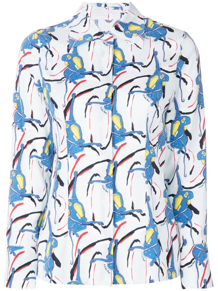 L'autre Chose Parrot Print Blouse - Multicolour
