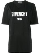 Givenchy Distressed Logo Print T-shirt, Women's, Size: Medium, Cotton