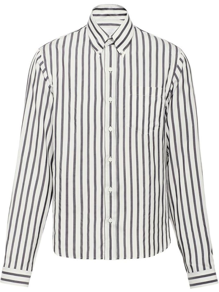 Prada Button Down Striped Shirt - Grey