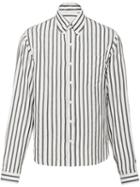 Prada Button Down Striped Shirt - Grey
