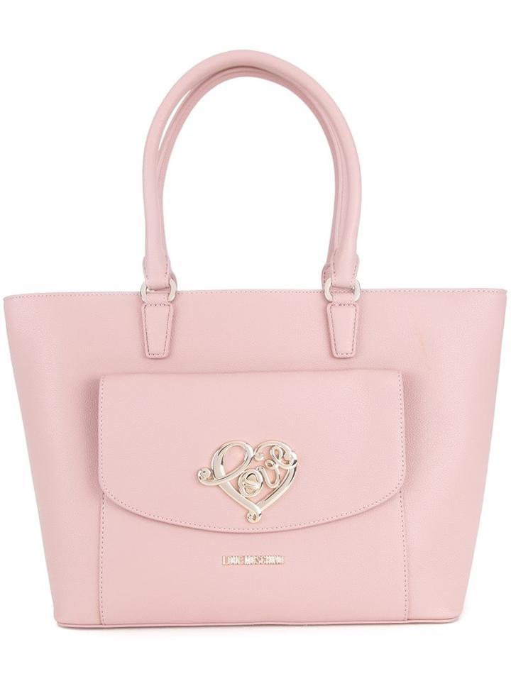 Love Moschino Gold-tone Hardware Shoulder Bag, Women's, Pink/purple
