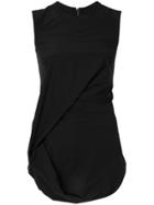 Rick Owens Wrapped Front Tank Top - Black