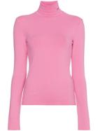 Calvin Klein 205w39nyc Longsleeved Polo Neck Top - Pink & Purple
