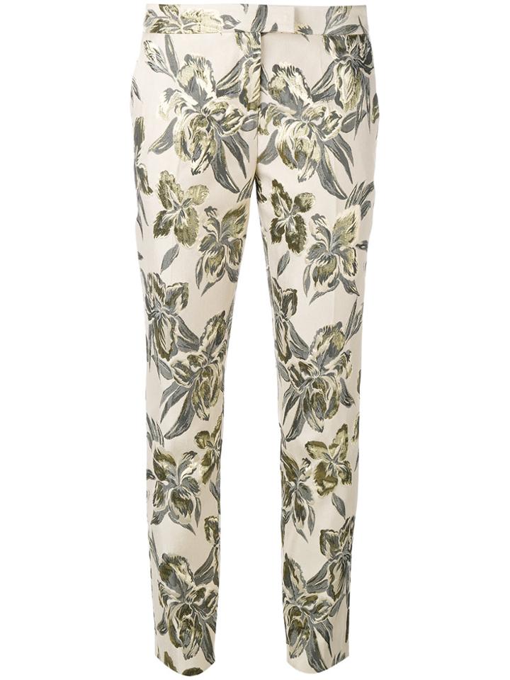 Christian Pellizzari Printed Cigarette Trousers - Nude & Neutrals