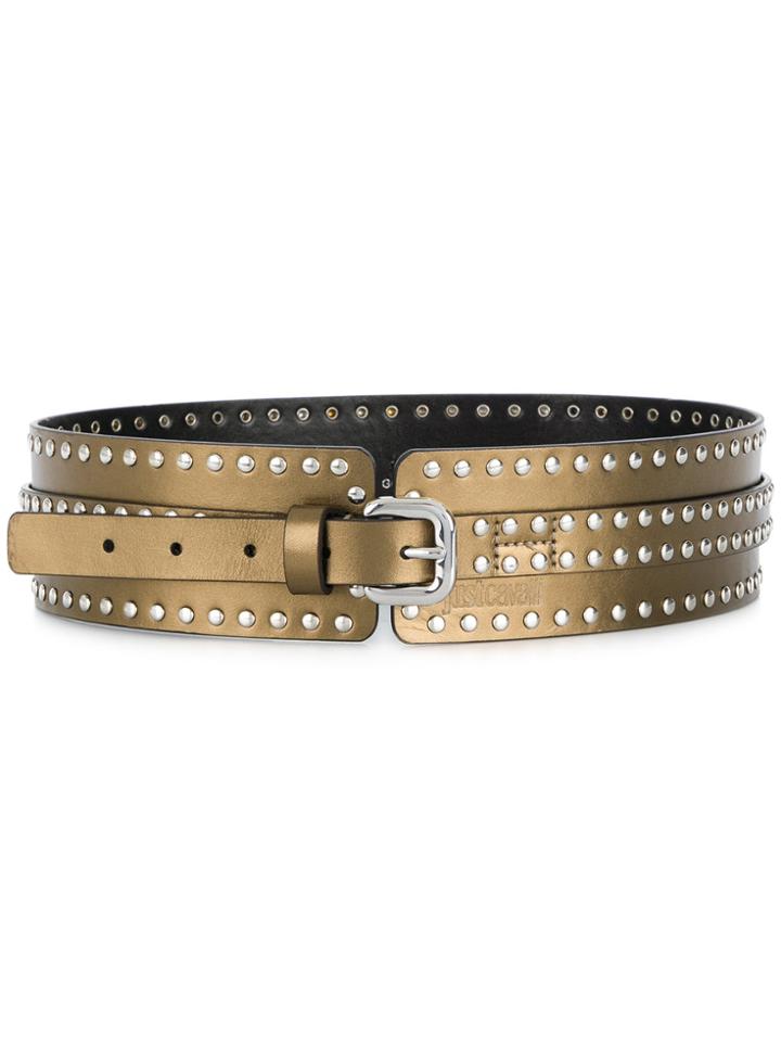 Just Cavalli Studded Detail Belt - Metallic