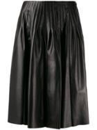 Drome Flared Pleat-detailed Skirt - Black