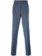 Neil Barrett Tartan Trousers, Men's, Size: 52, Blue, Wool