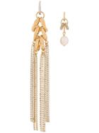 Givenchy Asymmetric Crystal-embellished Earrings - Gold