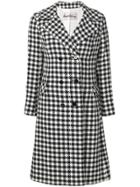 William Vintage 1958 Double-breasted Patterned Coat - Black
