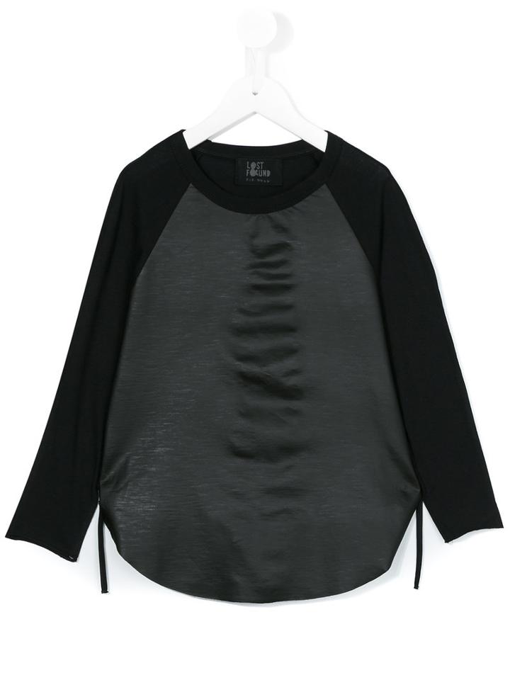 Lost And Found Kids - Raglan Top - Kids - Cotton - 6 Yrs, Boy's, Black