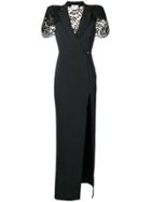 Elisabetta Franchi Lace Trim Dress - Black