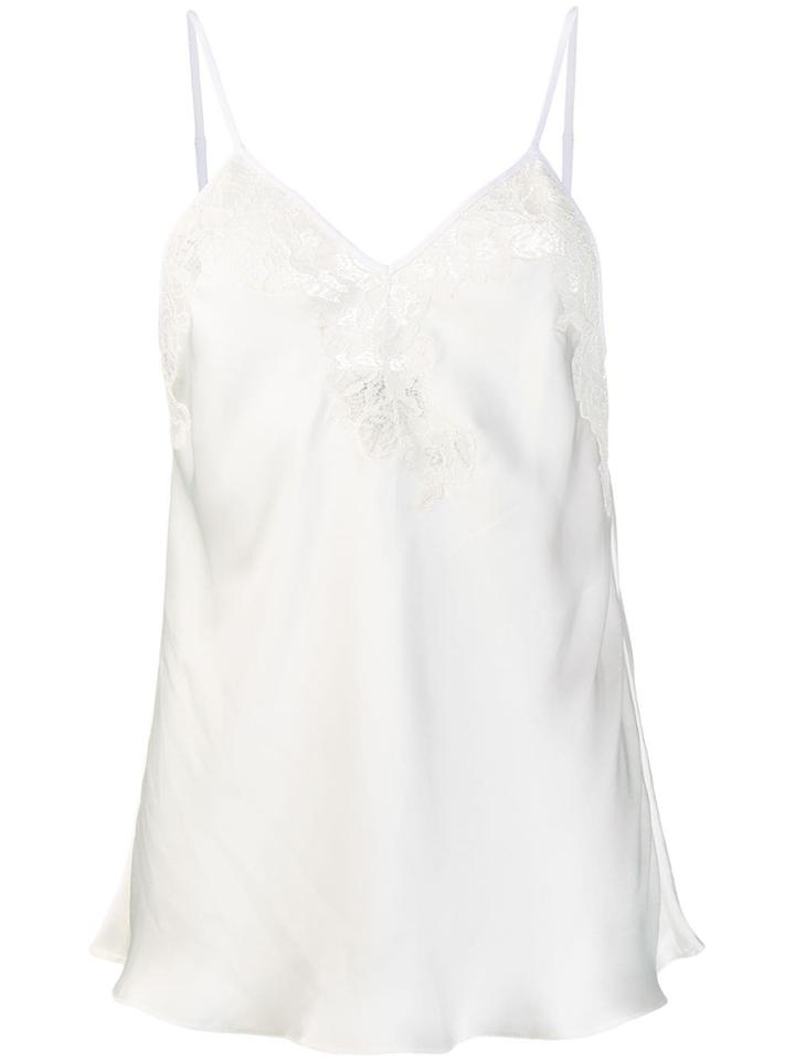 Paco Rabanne Flared Lace Cami - White