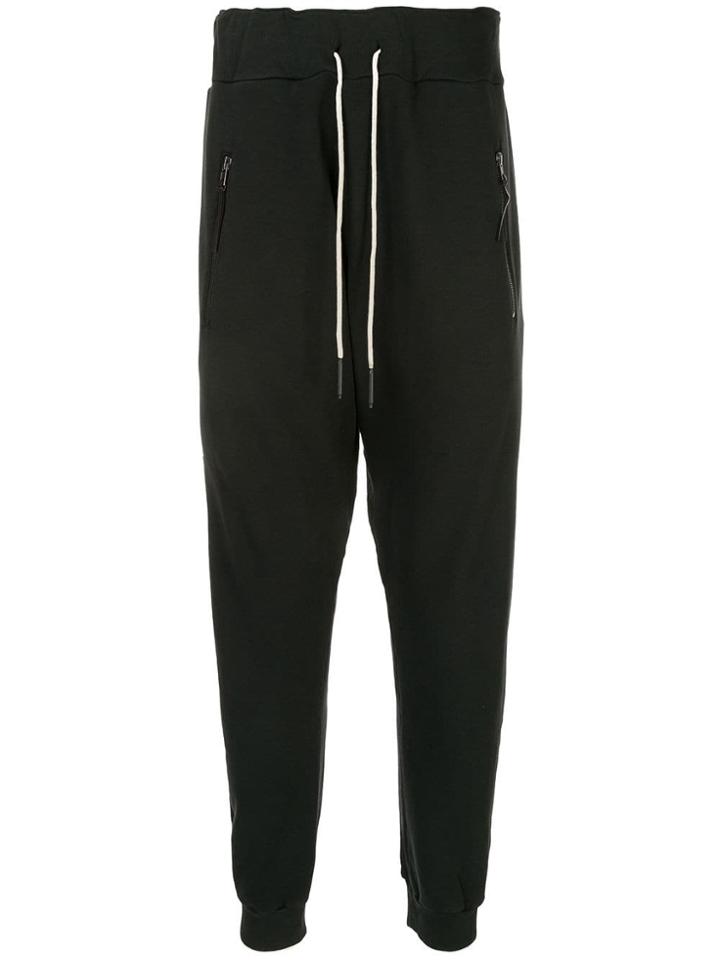 Tobias Birk Nielsen Drop Crotch Tapered Trousers - Black
