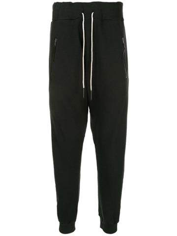 Tobias Birk Nielsen Drop Crotch Tapered Trousers - Black