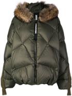 As65 Fox Fur Puffer Jacket - Green