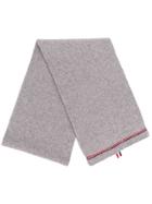 Thom Browne Rwb Tipping Over-washed Scarf - Grey