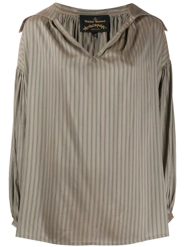 Vivienne Westwood Anglomania Striped Shirt - Brown