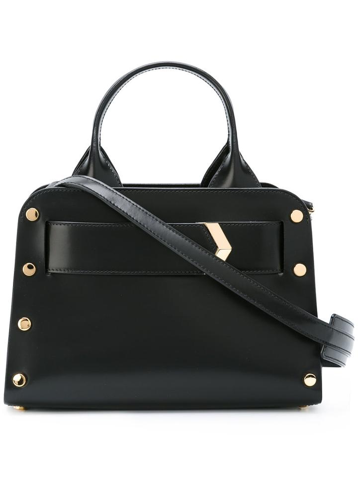 Jimmy Choo Small Lockett Tote, Women's, Black, Calf Leather
