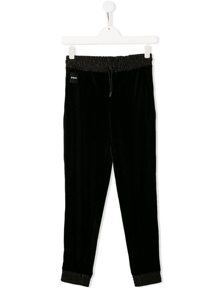 Dkny Kids Elasticated Drawstring Waist Trousers - Black