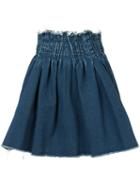 Maison Mihara Yasuhiro Elasticated Waist Denim Skirt, Women's, Size: 44, Blue, Cotton