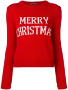 Alberta Ferretti Merry Christmas Knitted Jumper - Red