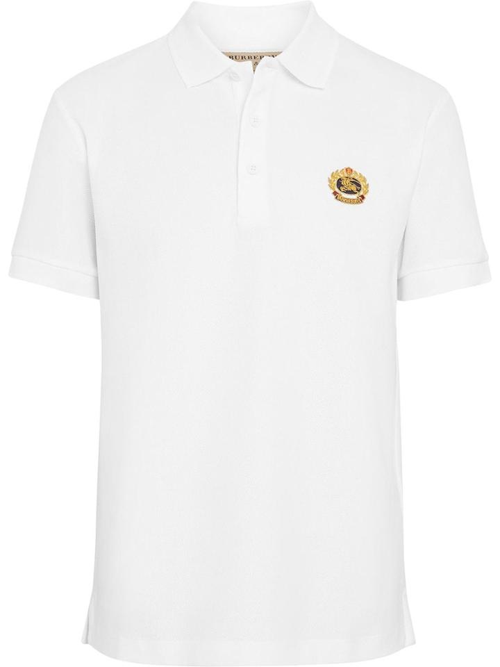 Burberry Archive Logo Cotton Piqué Polo Shirt - White
