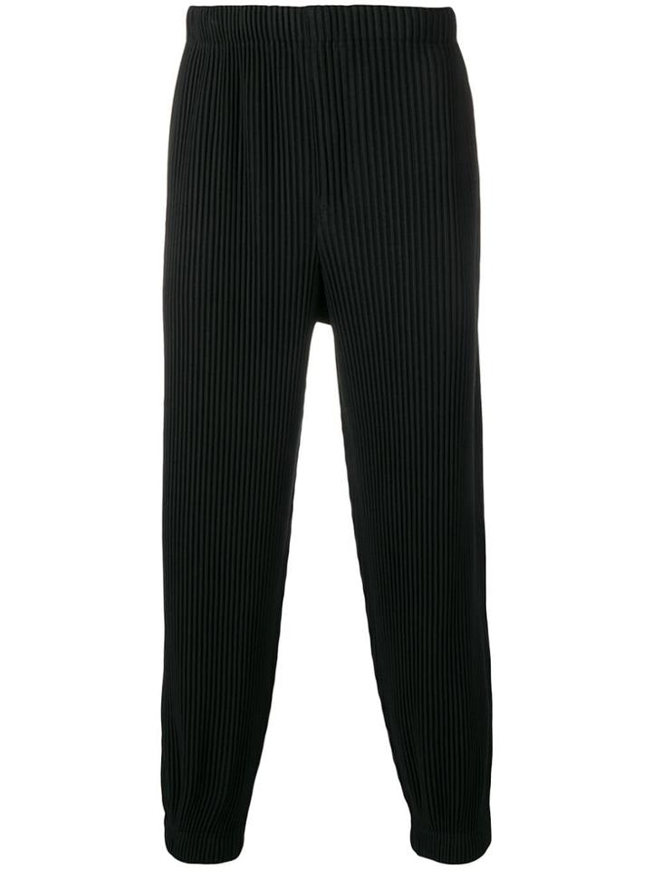 Homme Plissé Issey Miyake Pleated Loose Fit Trousers - Black