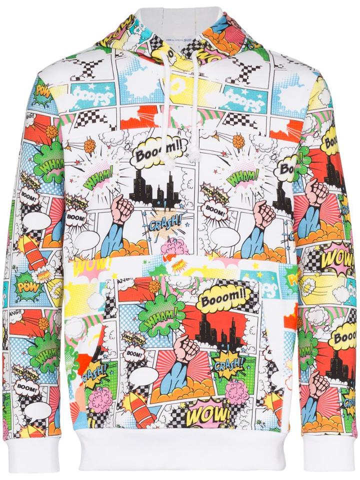 Comme Des Garçons Shirt Comic Book Print Hoodie - Multi