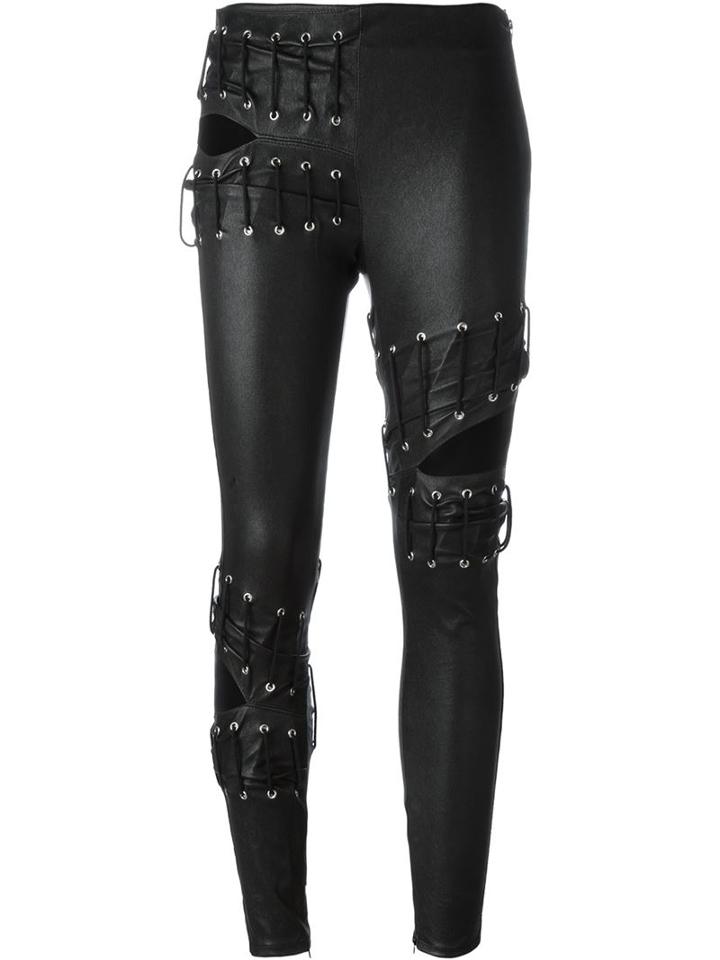 Saint Laurent Slit Lace-up Trousers