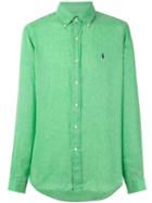 Ralph Lauren - Classic Shirt - Men - Linen/flax - M, Green, Linen/flax