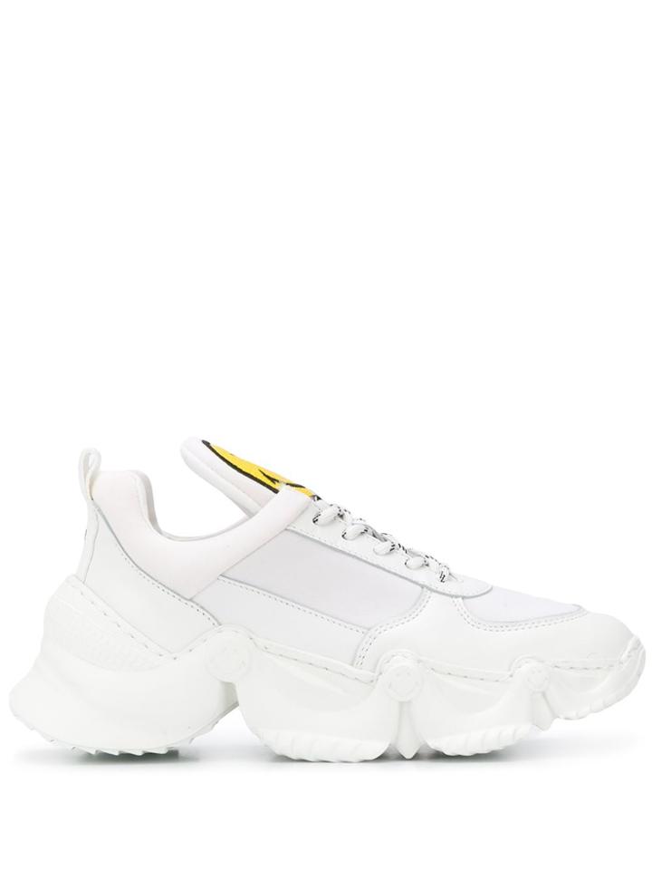 Joshua Sanders Smile Emoji Detail Sneakers - White