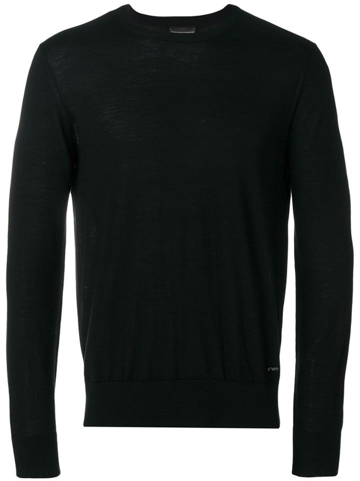 Emporio Armani Crew Neck Jumper - Black