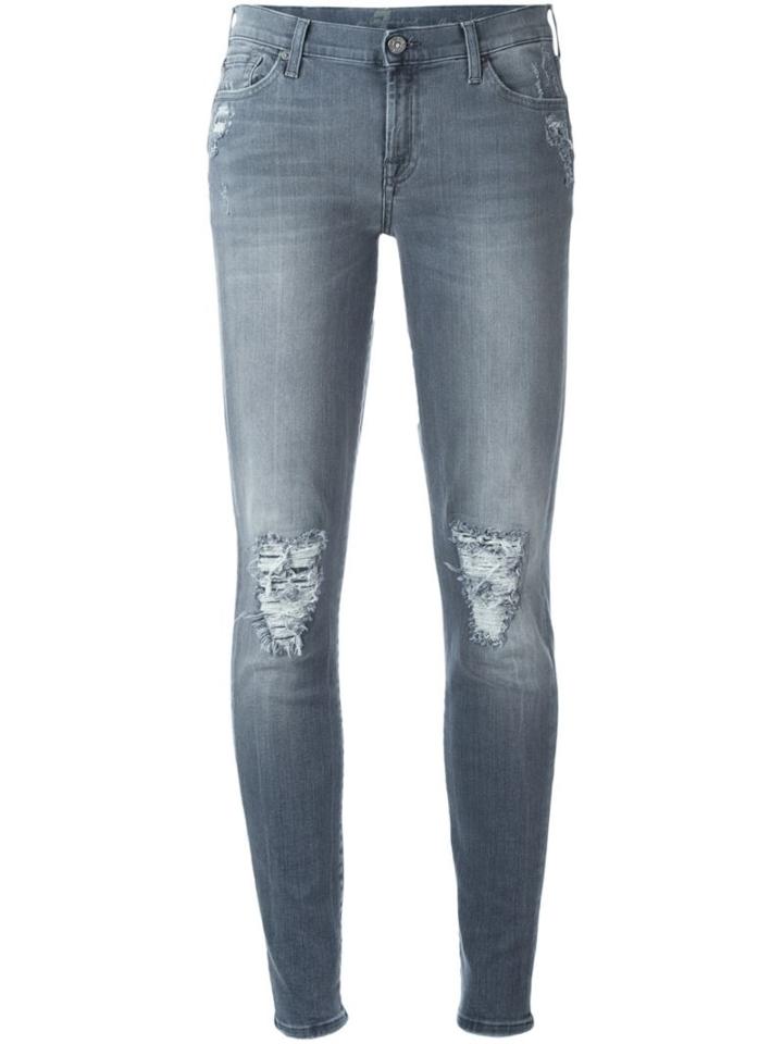 7 For All Mankind 'the Skinny' Jeans, Women's, Size: 31, Grey, Cotton/polyester/spandex/elastane
