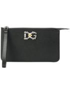 Dolce & Gabbana Embellished Logo Mini Bag - Black
