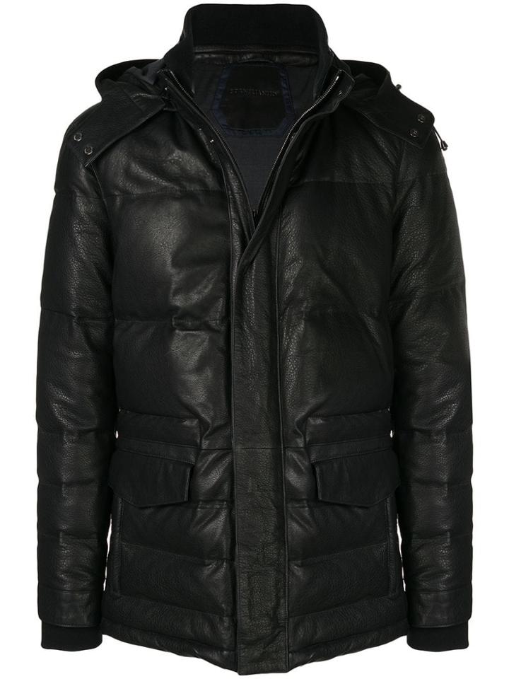 Corneliani Fitted Down Jacket - Blue