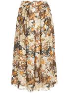Chloé Pleated Midi Skirt - Multicolour