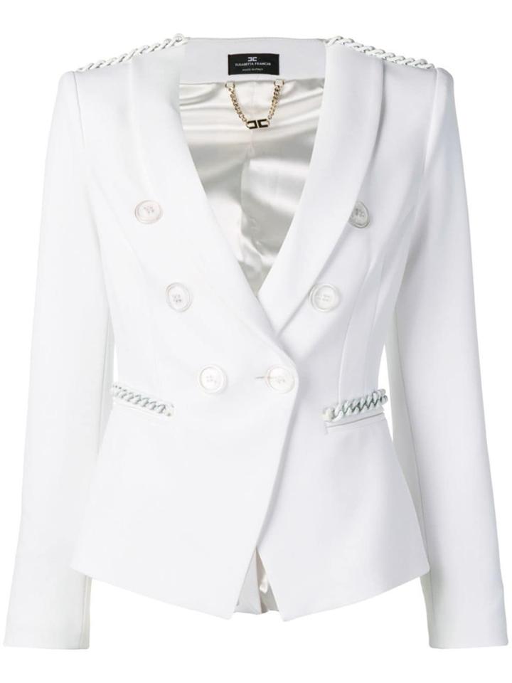 Elisabetta Franchi Double-breasted Blazer - White