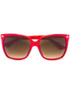 Gucci Eyewear Oversized Square Sunglasses - Red
