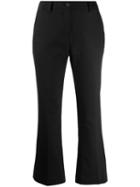 Pt01 Flared Cropped Trousers - Black