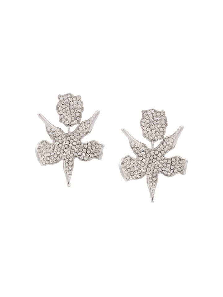 Lele Sadoughi Oversized Flower Earrings - Metallic