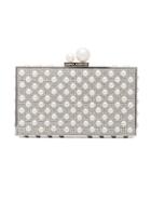 Sophia Webster Silver Metallic Clara Pearl Clutch