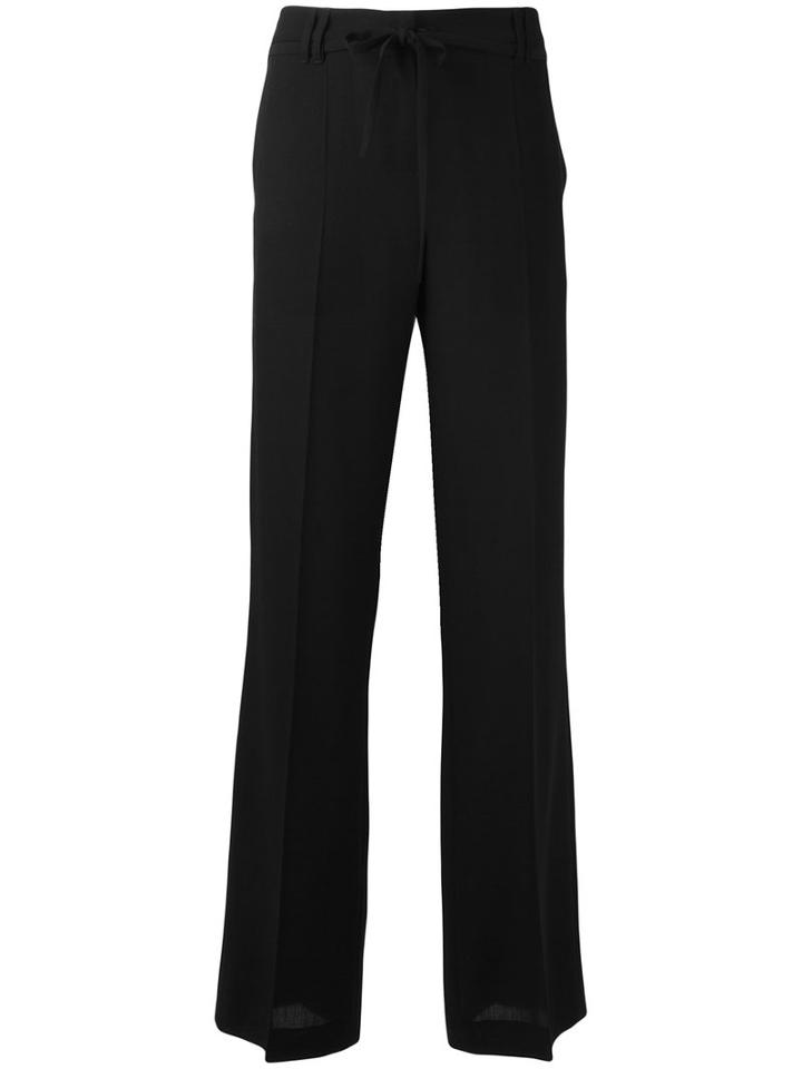 Ann Demeulemeester Wide Leg Tailored Trousers, Women's, Size: 36, Black, Virgin Wool/cotton/rayon