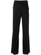 Ann Demeulemeester Wide Leg Tailored Trousers, Women's, Size: 36, Black, Virgin Wool/cotton/rayon