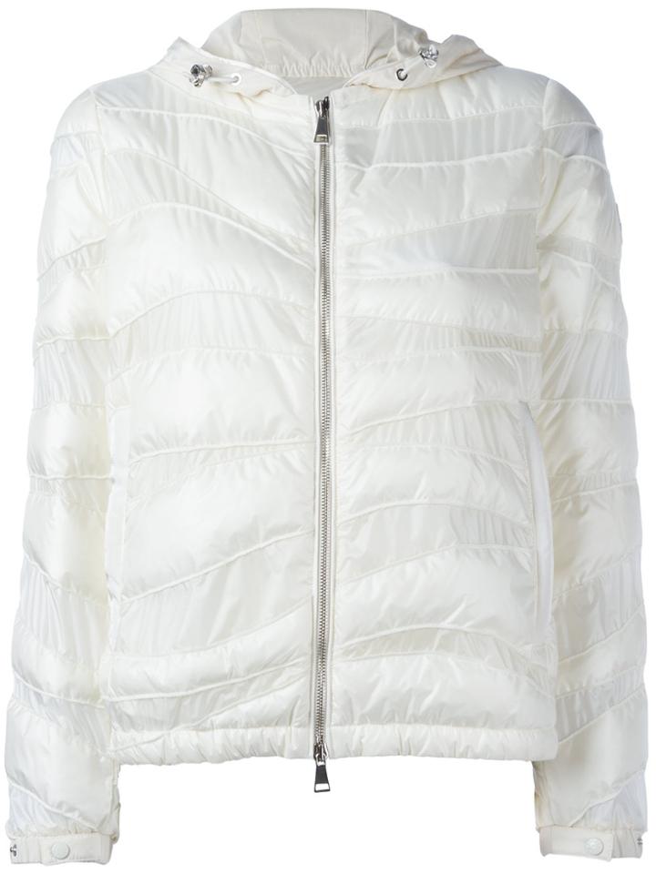 Moncler Curved Panel Hooded Jacket - White