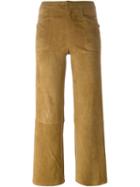 Stouls 'aymeline' Trousers, Women's, Size: Medium, Brown, Lamb Nubuck Leather/cotton/spandex/elastane