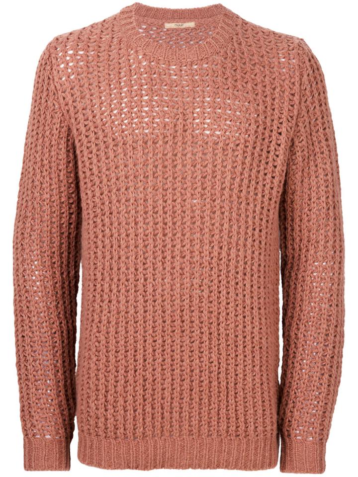 Nuur Crew Neck Jumper - Pink & Purple