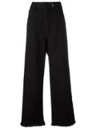 Marc Jacobs Bow Embellished Flared Jeans, Women's, Size: Xs, Black, Cotton