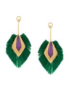 Katerina Makriyianni Fringe Pendant Earrings - Green