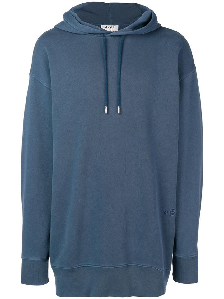 Acne Studios Fala Wash Hooded Sweatshirt - Blue