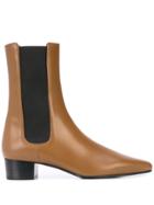 The Row British Ankle Boots - Brown